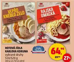 Penny Market HOTOVÁ JÍDLA KARLOVA KORUNA vybrané druhy, 510/520 g nabídka