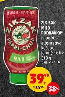Penny Market ZIK-ZAK MILD PODRAVKA papriková alternativa kečupu jemný, ostrý, 310 g nabídka