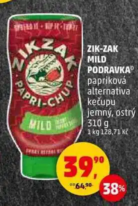 Penny Market ZIK-ZAK MILD PODRAVKA papriková alternativa kečupu jemný, ostrý, 310 g nabídka