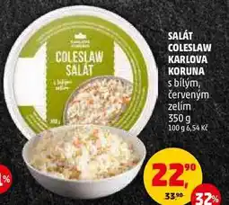 Penny Market SALÁT COLESLAW KARLOVA KORUNA s bílým, červeným zelím, 350 g nabídka