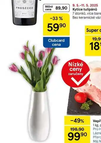 Tesco Kytice tulipánů 7 stonků, více barev nabídka