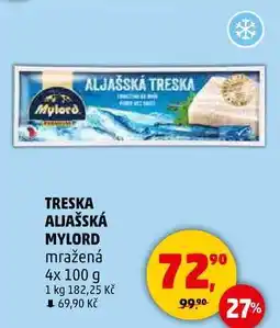 Penny Market TRESKA ALJAŠSKÁ MYLORD mražená, 4x 100 g nabídka