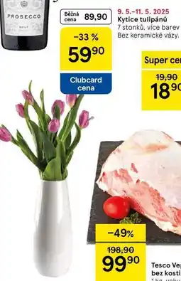 Tesco Kytice tulipánů, 7 stonků, více barev Bez keramické vázy nabídka
