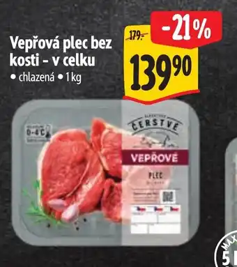 Albert Vepřová plec bez kosti - v celku nabídka