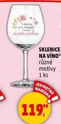 Penny Market SKLENICE NA VÍNO různé motivy, 1 ks nabídka