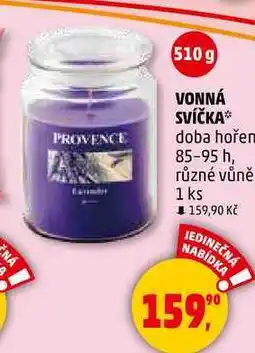 Penny Market VONNÁ SVÍČKA doba hořen 85-95 h, různé vůně, 1 ks nabídka