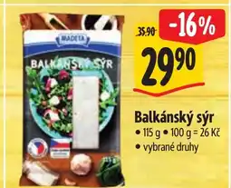 Albert Balkánský sýr nabídka