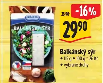 Albert Balkánský sýr nabídka