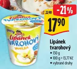 Albert Lipánek tvarohový nabídka