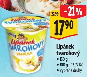 Albert Lipánek tvarohový nabídka