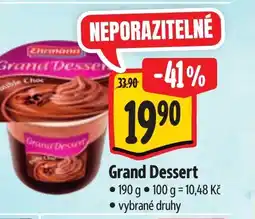 Albert Grand Dessert nabídka