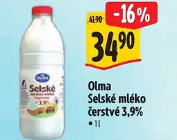 Albert OLMA Selské mléko čerstvé 3,9% nabídka