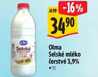 Albert OLMA Selské mléko čerstvé 3,9% nabídka