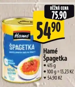 Albert Hamé Špagetka nabídka