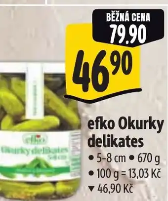 Albert Efko okurky delikates nabídka
