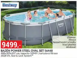 Baumax Bazén power steel oval set 56448 nabídka