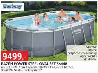 Baumax Bazén power steel oval set 56448 nabídka