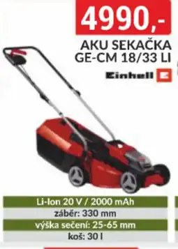Baumax Aku sekačka ge-cm 18/33 li nabídka
