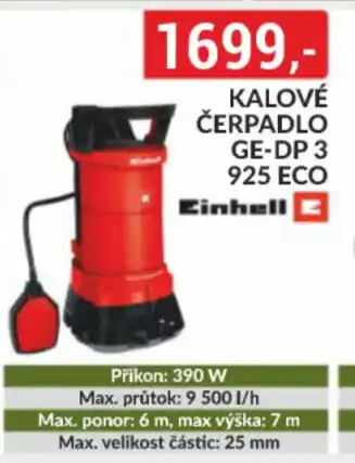 Baumax EINHELL Kalové čerpadlo ge-dp 3 925 eco nabídka
