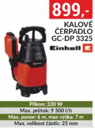 Baumax EINHELL Kalové čerpadlo gc-dp 3325 nabídka