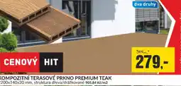 Baumax Kompozitní terasové prkno premium teak nabídka