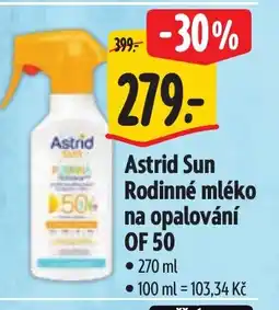 Albert Astrid Sun Rodinné mléko na opalování OF 50 nabídka