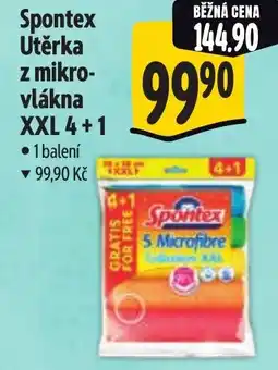 Albert Spontex Utěrka z mikro- vlákna XXL 4+1 nabídka