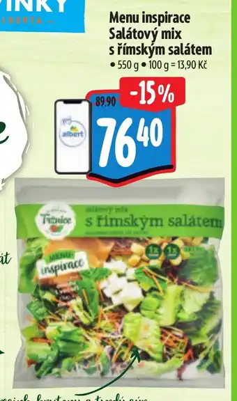 Albert Menu inspirace Salátový mix s římským salátem nabídka