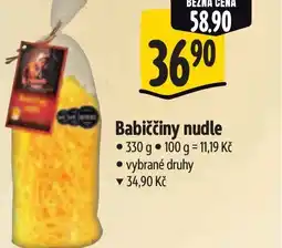 Albert Babiččiny nudle nabídka