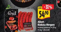 Albert Albert Klobása Merguez nabídka