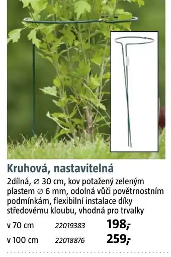 Bauhaus Kruhová, nastavitelná nabídka