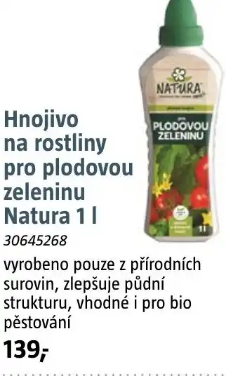 Bauhaus Hnojivo na rostliny pro plodovou zeleninu Natura nabídka