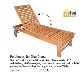 Bauhaus Polohovací lehátko Diana nabídka