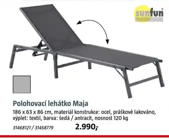 Bauhaus Polohovací lehátko Maja nabídka