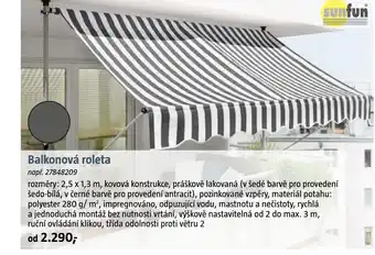 Bauhaus Balkonová roleta nabídka