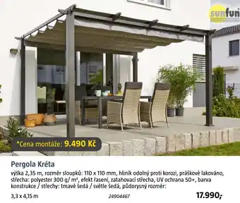 Bauhaus Pergola Kréta nabídka