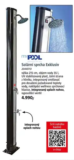 Bauhaus Solární sprcha Exklusiv nabídka