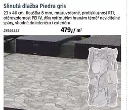 Bauhaus Slinutá dlažba Piedra gris nabídka