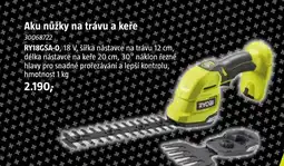 Bauhaus RYOBI Aku nůžky na trávu a keře nabídka