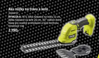 Bauhaus RYOBI Aku nůžky na trávu a keře nabídka