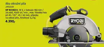 Bauhaus RYOBI Aku okružní pila nabídka