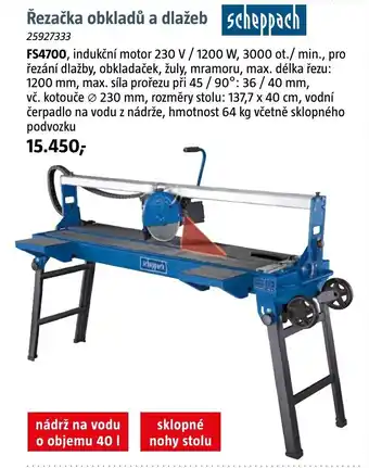 Bauhaus Řezačka obkladů a dlažeb nabídka