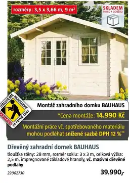 Bauhaus Dřevěný zahradní domek BAUHAUS nabídka