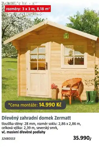Bauhaus Dřevěný zahradní domek Zermatt nabídka