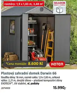 Bauhaus Plastový zahradní domek Darwin 66 nabídka