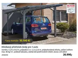 Bauhaus Hliníkový přístřešek Andy pro 1 auto nabídka