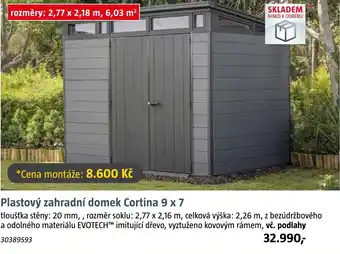 Bauhaus Plastový zahradní domek Cortina 9 x 7 nabídka
