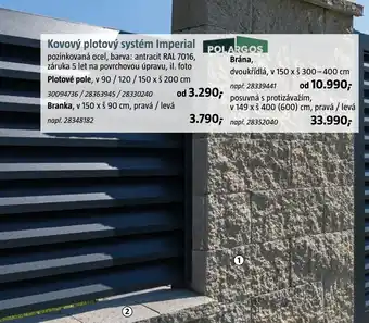 Bauhaus Kovový plotový systém Imperial nabídka