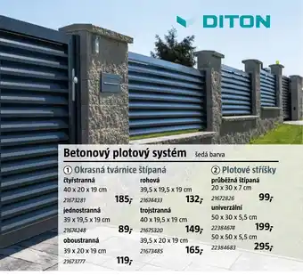 Bauhaus Betonový plotový systém nabídka