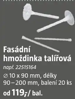 Bauhaus Fasádní hmoždinka talířová nabídka